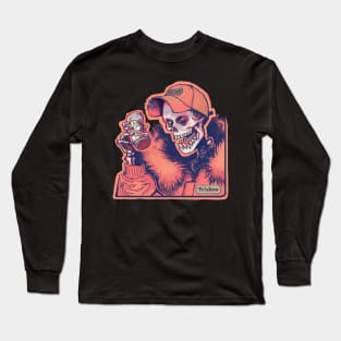 Skeleton Cheers Sunglow Long Sleeve T-Shirt